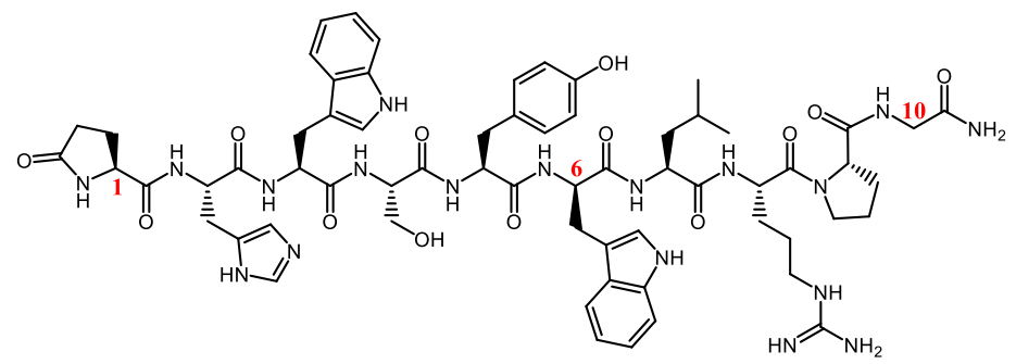 The chemical structure of triptorelin