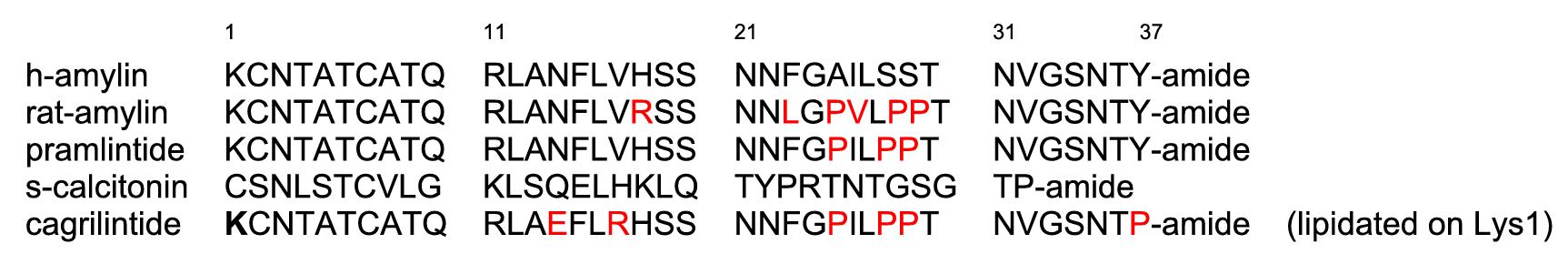 Selected Relevant Peptides Structures.