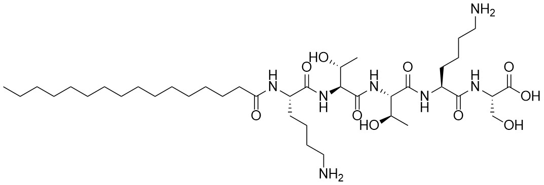 Fig.1 Chemical structure of palmitoyl pentapeptide-4.