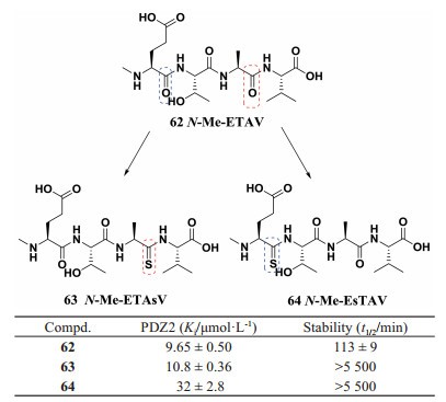 Fig.4 Application of pseudo-peptide bonds.