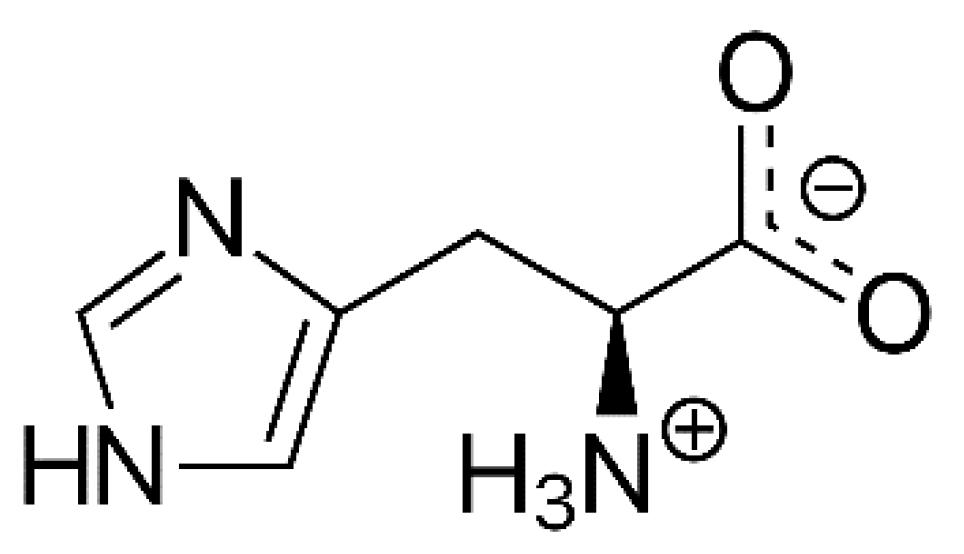Histidine (His) structure.